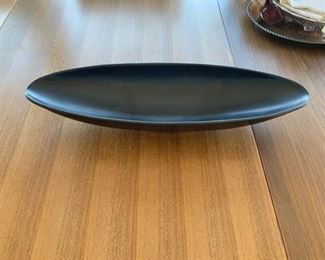 Oval Black Centerpiece Bowl 