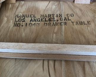 Set of Two Manuel Martin Drawer Table No. 1943