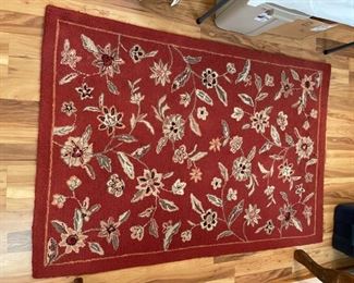 Wool hooked rug