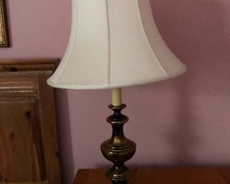 Lamp with brass base