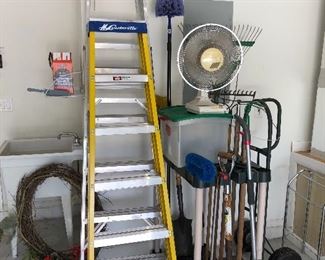Ladders and garden tools