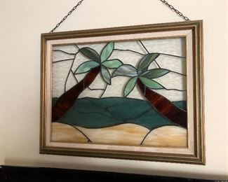 Stained glass hanging