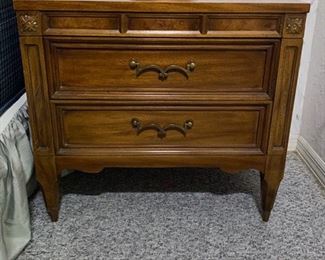American of Martinville Bureau, one of a five piece set that will be sold individually. One of 2 bedside tables 
