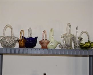Cut and Art Glass Baskets
