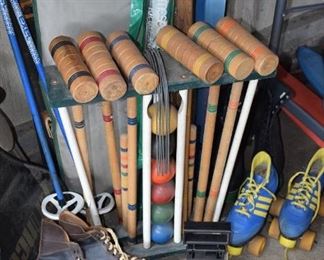Vintage and "Neo Vintage" Skates and Croquet Set