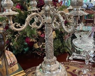 Part of Sterling Silver Candelabras