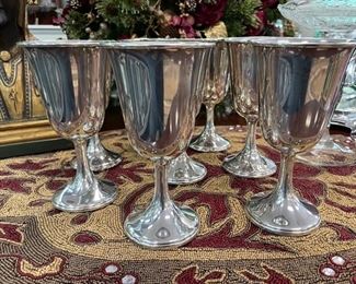 8 Sterling Silver Goblets