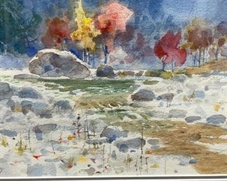 Clay McGaughy original watercolor, San Antonio Artist