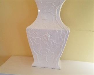 white porcelain urn