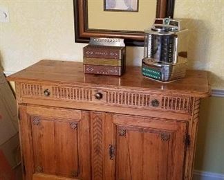 pine stained country sideboard