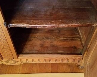 antique pine sideboard, European