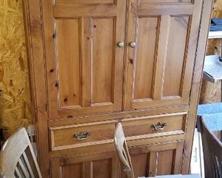 Country pine armoire