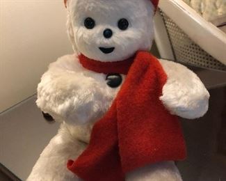 vintage Knickerbocker Toys, NY musical plush snowman