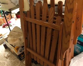 Vintage folding Adirondack chairs