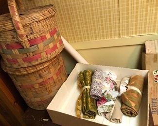 Just a sample of the vintage and retro fabrics and linens