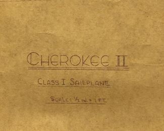 1950s Cherokee II Sail Plane drawings & blueprints