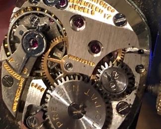 men's Gruen 14K 17j watch details