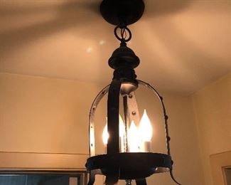 vintage ceiling light - metal lantern style