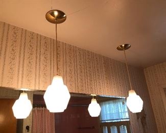 pair retro pendant lights