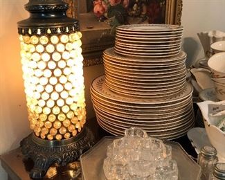 cool vintage glass marble lamp