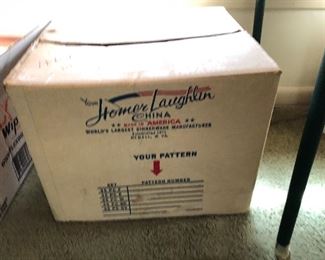 COOL! vintage original Homer Laughlin Co. box - there is some marker writing on the side