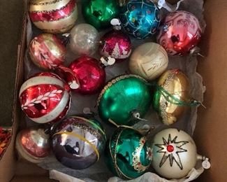vintage glass Christmas ornaments