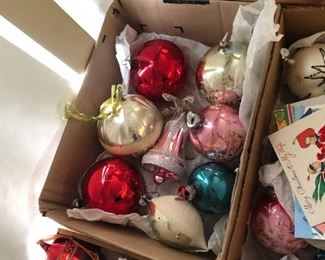 vintage glass Christmas ornaments