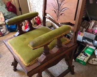 vintage carved armchair