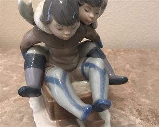 Lladro Sledding