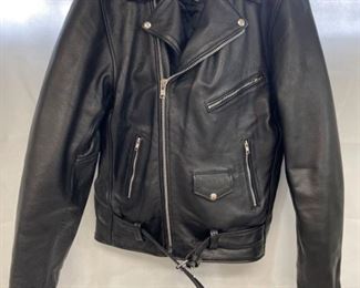 Allstate Mens Leather Biker Jacket