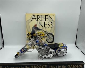 Arlen Ness Chopper Model and Signed Book
