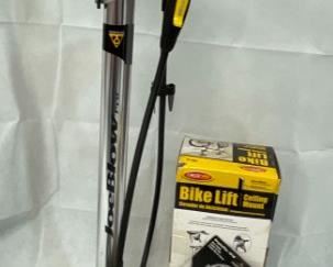 Bike pump 2 Locks and New Bike lift