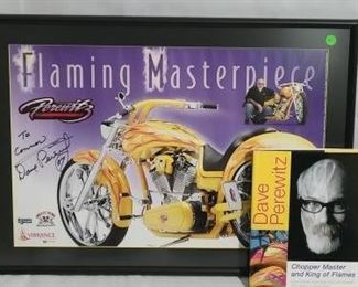 Dave Perewitz signed Flaming Masterpiece Poster