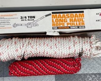 NEW Maasdam Long Haul Rope Puller and Rope