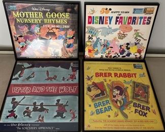 4 Vintage Disney Framed Albums