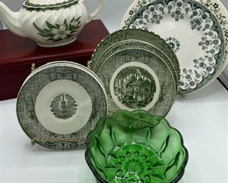 Green and White Collection