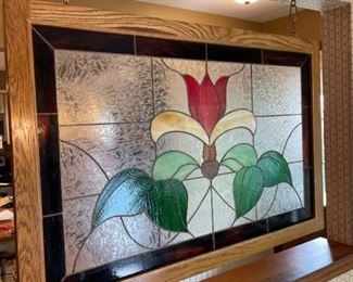 Large Framed Stained Glass