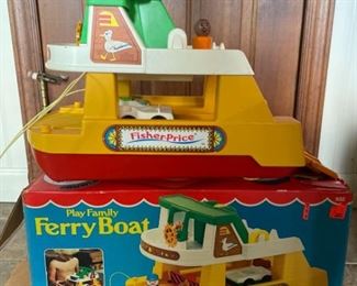 Vintage Fisher Price Play Family Ferry Boat