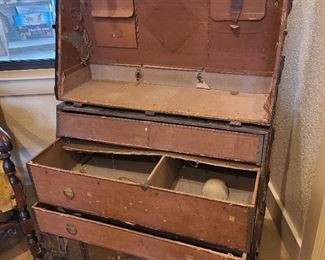 antique trunk with drawers