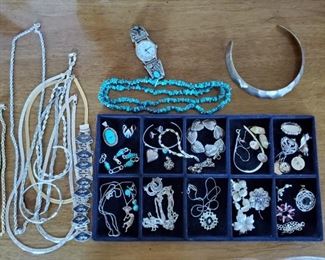 Sterling silver and turquois jewelry