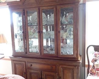 LARGE CURIO CABINET  IN 2 PIECES FOR HAULING