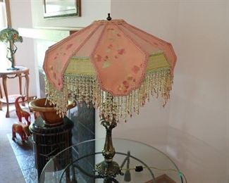 BEADED LARGE LAMP - HAND CRAFTED