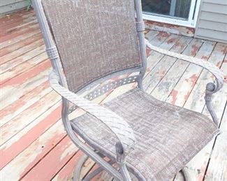 METAL PATIO TABLE AND CHAIRS