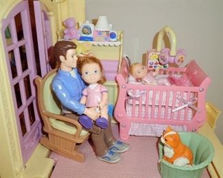 FISHER PRICE DOLL HOUSES & ACCESSORIES - EXTENSIVE COLLECTION 