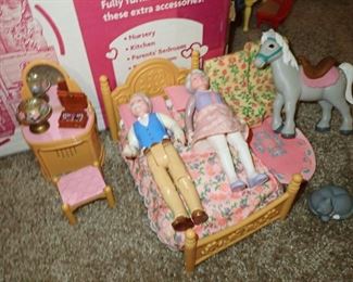 FISHER PRICE DOLL HOUSES & ACCESSORIES - EXTENSIVE COLLECTION 