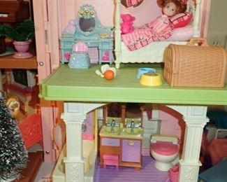 FISHER PRICE DOLL HOUSES & ACCESSORIES - EXTENSIVE COLLECTION 