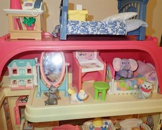 FISHER PRICE DOLL HOUSES & ACCESSORIES - EXTENSIVE COLLECTION 