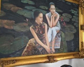 Chinese Acrylic Art Painting and singed.  Priced $400 