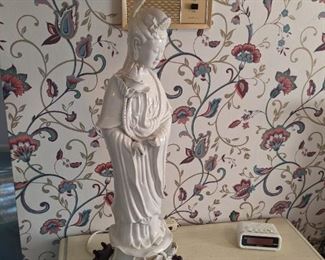 Lamps Chinese Blanc De China Lean Yin Large Guanyin  repaired fingers. $125