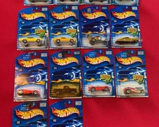 Hot Wheels No. 101, 102, 104, 106, 110, 116, 118, 123, 124x3, 126, 127, 12